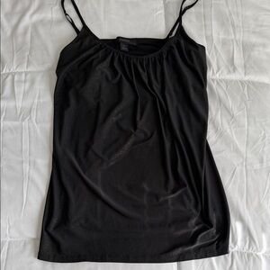Express Black Shimmer Scoop Neck Tank Top